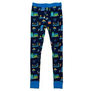 Hanukkah Lion Family Blue Print Kids Pajama Pants Size 10 Unisex Boy Girl Cotton